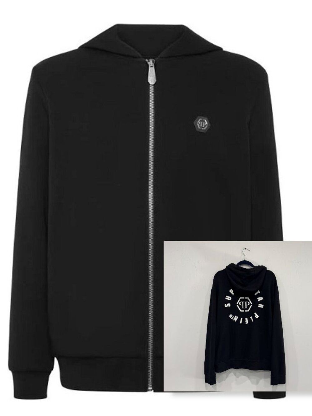 Philipp Plein Superstar Full Zip Hoodie, Size 3XL